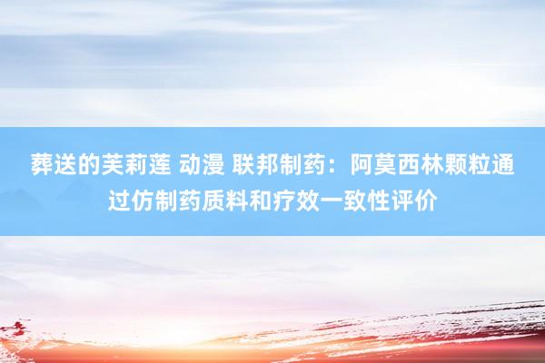 葬送的芙莉莲 动漫 联邦制药：阿莫西林颗粒通过仿制药质料和疗效一致性评价